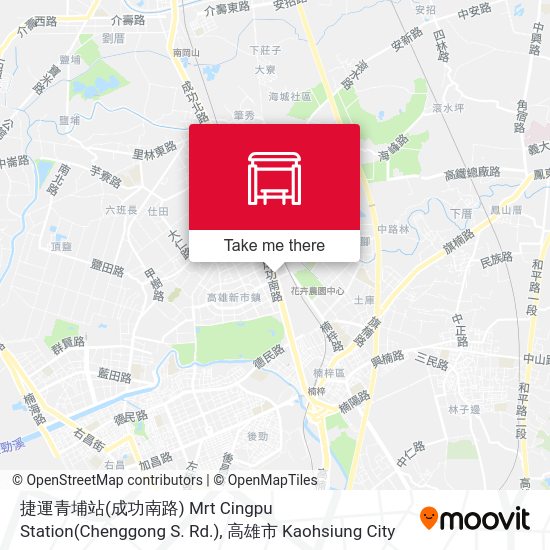 捷運青埔站(成功南路) Mrt Cingpu Station(Chenggong S. Rd.) map