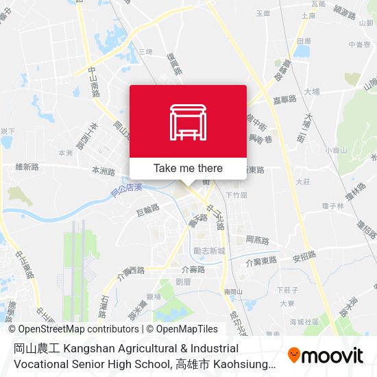 岡山農工 Kangshan Agricultural & Industrial Vocational Senior High School map