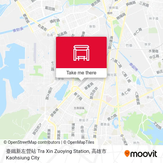 臺鐵新左營站 Tra Xin Zuoying Station map