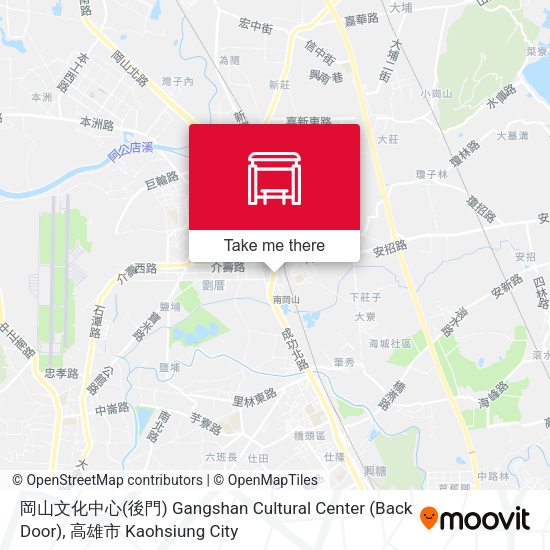 岡山文化中心(後門) Gangshan Cultural Center (Back Door) map