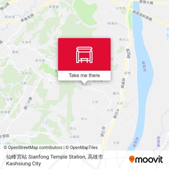 仙峰宮站 Sianfong Temple Station map