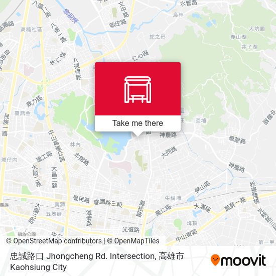 忠誠路口 Jhongcheng Rd. Intersection地圖