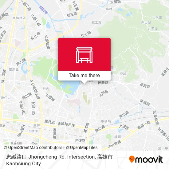 忠誠路口 Jhongcheng Rd. Intersection map