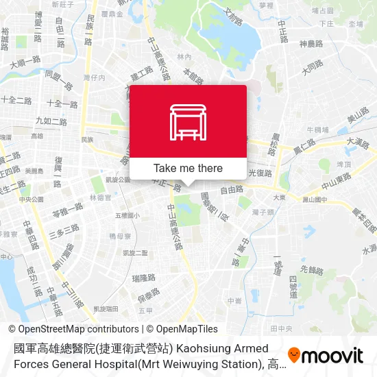 國軍高雄總醫院(捷運衛武營站) Kaohsiung Armed Forces General Hospital(Mrt Weiwuying Station)地圖