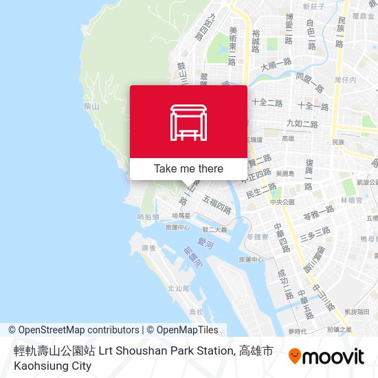 輕軌壽山公園站 Lrt Shoushan Park Station地圖