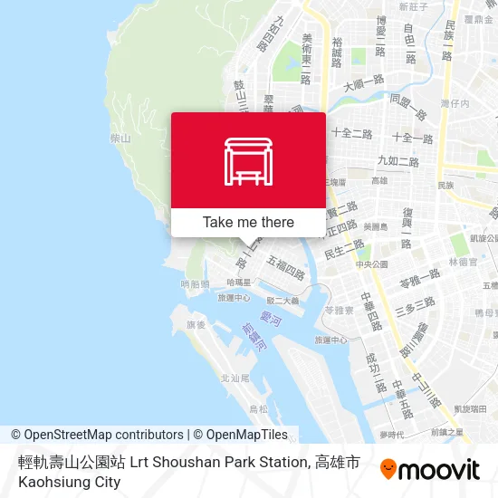 輕軌壽山公園站 Lrt Shoushan Park Station map