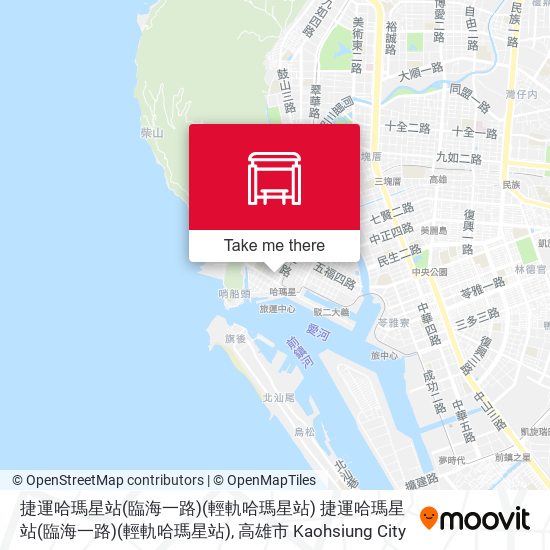 捷運哈瑪星站(臨海一路)(輕軌哈瑪星站) 捷運哈瑪星站(臨海一路)(輕軌哈瑪星站) map