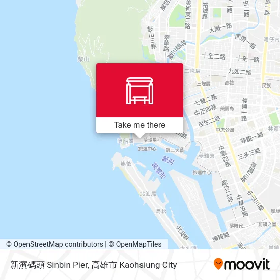 新濱碼頭 Sinbin Pier map