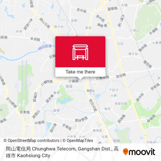岡山電信局 Chunghwa Telecom, Gangshan Dist.地圖