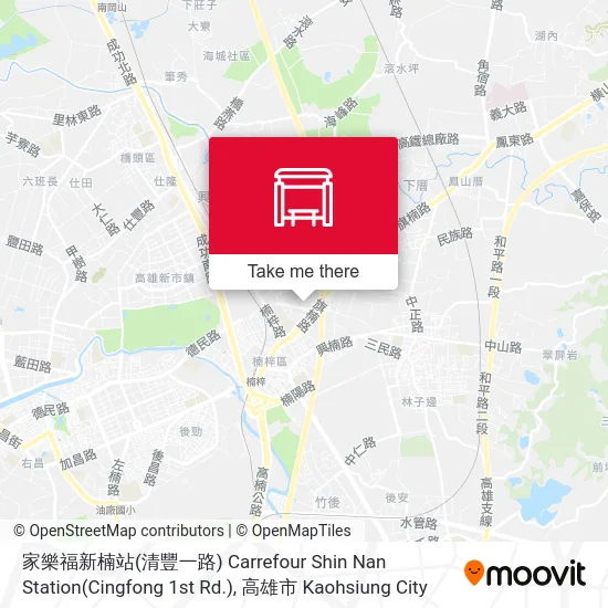 家樂福新楠站(清豐一路) Carrefour Shin Nan Station(Cingfong 1st Rd.)地圖