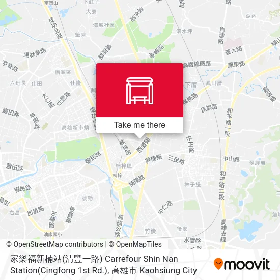 家樂福新楠站(清豐一路) Carrefour Shin Nan Station(Cingfong 1st Rd.)地圖