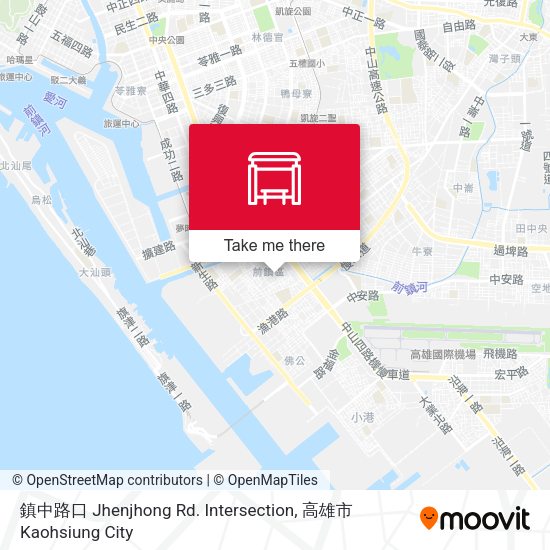 鎮中路口 Jhenjhong Rd. Intersection map