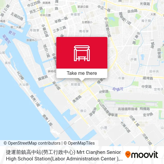 捷運前鎮高中站(勞工行政中心) Mrt Cianjhen Senior High School Station(Labor Administration Center )地圖