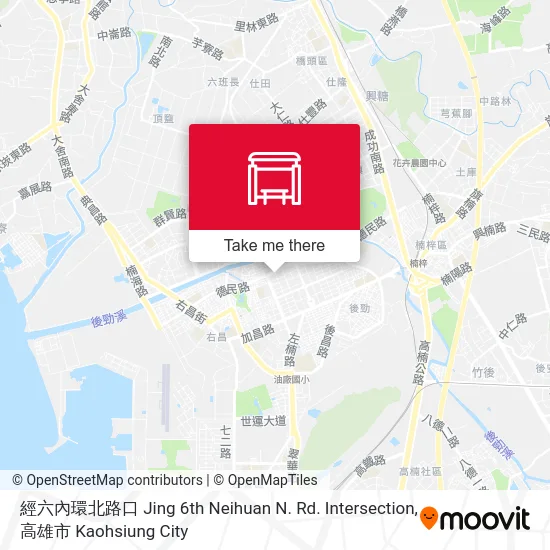 經六內環北路口 Jing 6th Neihuan N. Rd. Intersection map