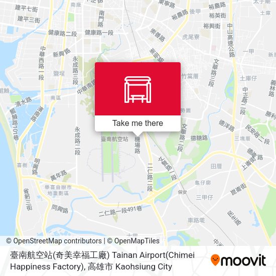 臺南航空站(奇美幸福工廠) Tainan Airport(Chimei Happiness Factory) map