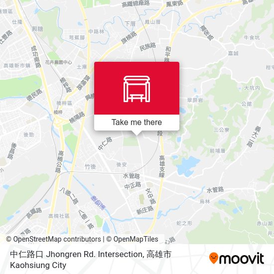 中仁路口 Jhongren Rd. Intersection map