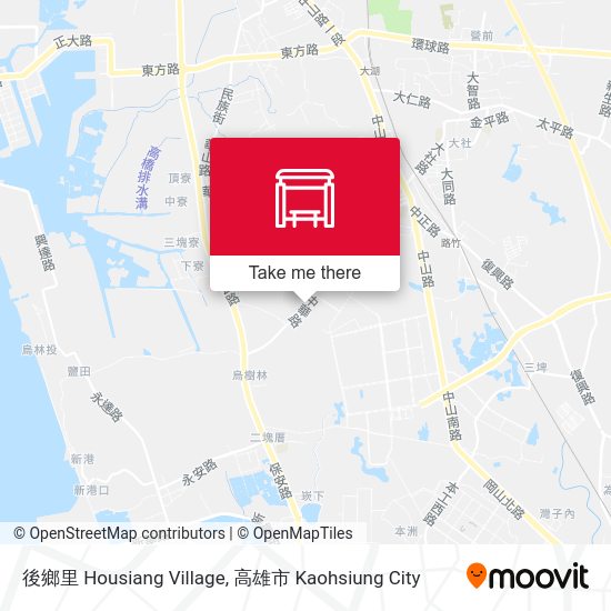 後鄉里 Housiang Village map