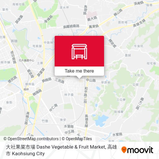 大社果菜市場 Dashe Vegetable & Fruit Market map
