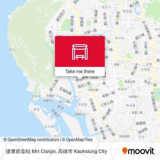 捷運前金站 Mrt Cianjin map