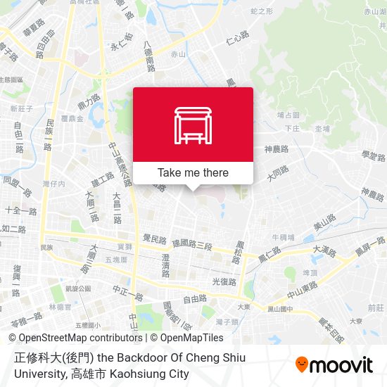 正修科大(後門) the Backdoor Of Cheng Shiu University map