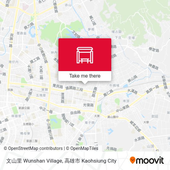 文山里 Wunshan Village map