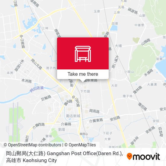 岡山郵局(大仁路) Gangshan Post Office(Daren Rd.)地圖