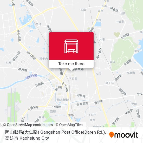 岡山郵局(大仁路) Gangshan Post Office(Daren Rd.) map