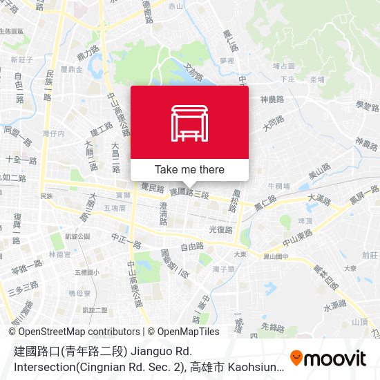 建國路口(青年路二段) Jianguo Rd. Intersection(Cingnian Rd. Sec. 2) map