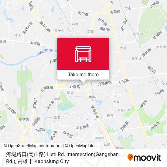 河堤路口(岡山路) Heti Rd. Intersection(Gangshan Rd.) map