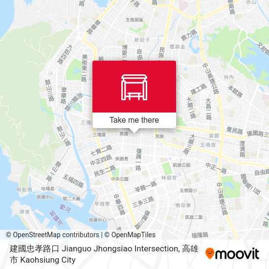 建國忠孝路口 Jianguo Jhongsiao Intersection map