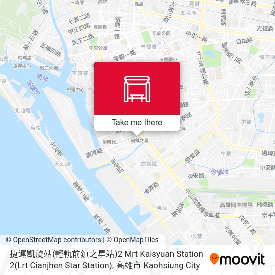 捷運凱旋站(輕軌前鎮之星站)2 Mrt Kaisyuan Station 2(Lrt Cianjhen Star Station)地圖