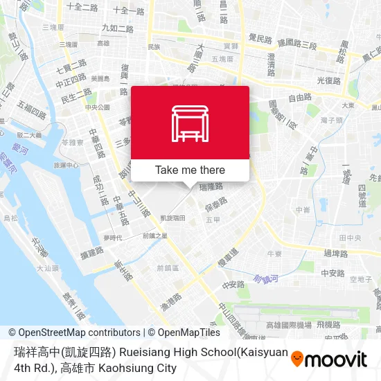 瑞祥高中(凱旋四路) Rueisiang High School(Kaisyuan 4th Rd.)地圖