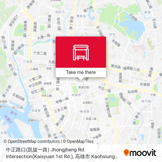 中正路口(凱旋一路) Jhongjheng Rd. Intersection(Kaisyuan 1st Rd.) map