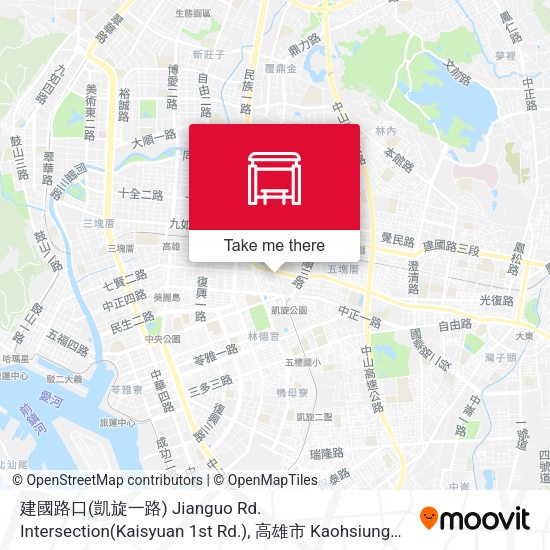 建國路口(凱旋一路) Jianguo Rd. Intersection(Kaisyuan 1st Rd.)地圖