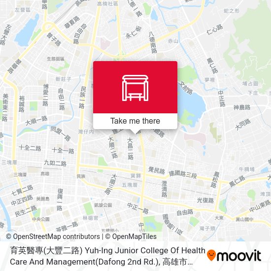 育英醫專(大豐二路) Yuh-Ing Junior College Of Health Care And Management(Dafong 2nd Rd.) map