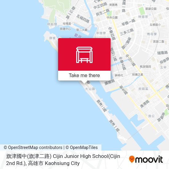 旗津國中(旗津二路) Cijin Junior High School(Cijin 2nd Rd.)地圖