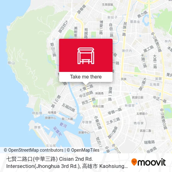 七賢二路口(中華三路) Cisian 2nd Rd. Intersection(Jhonghua 3rd Rd.)地圖