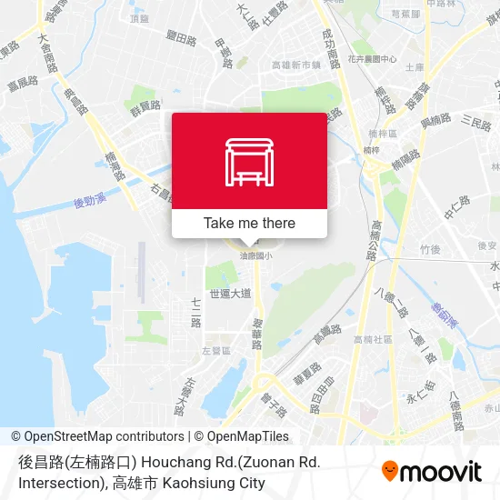 後昌路(左楠路口) Houchang Rd.(Zuonan Rd. Intersection)地圖