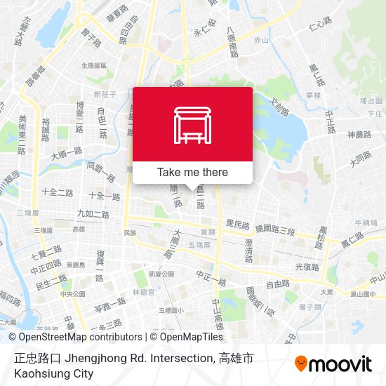 正忠路口 Jhengjhong Rd. Intersection map