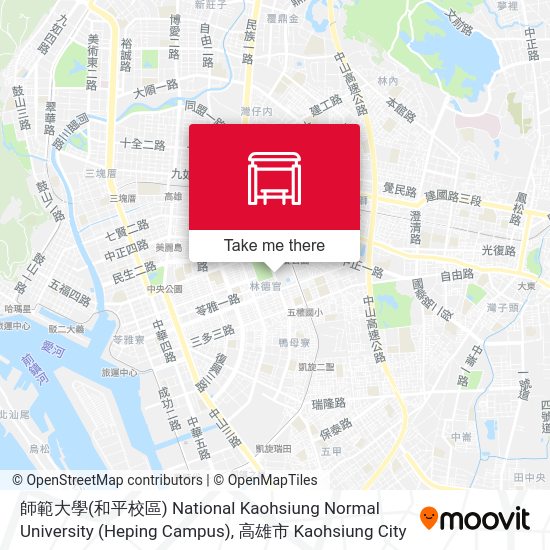 師範大學(和平校區) National Kaohsiung Normal University (Heping Campus)地圖