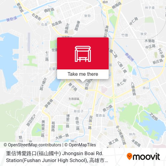 重信博愛路口(福山國中) Jhongsin Boai Rd. Station(Fushan Junior High School)地圖
