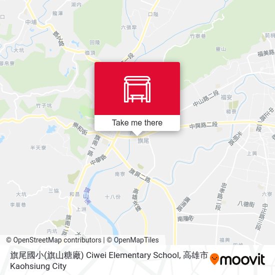 旗尾國小(旗山糖廠) Ciwei Elementary School地圖