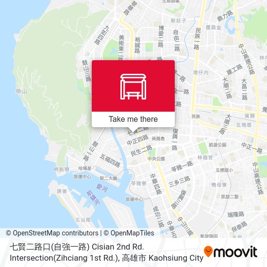 七賢二路口(自強一路) Cisian 2nd Rd. Intersection(Zihciang 1st Rd.) map