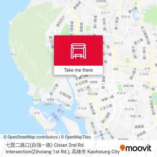 七賢二路口(自強一路) Cisian 2nd Rd. Intersection(Zihciang 1st Rd.)地圖
