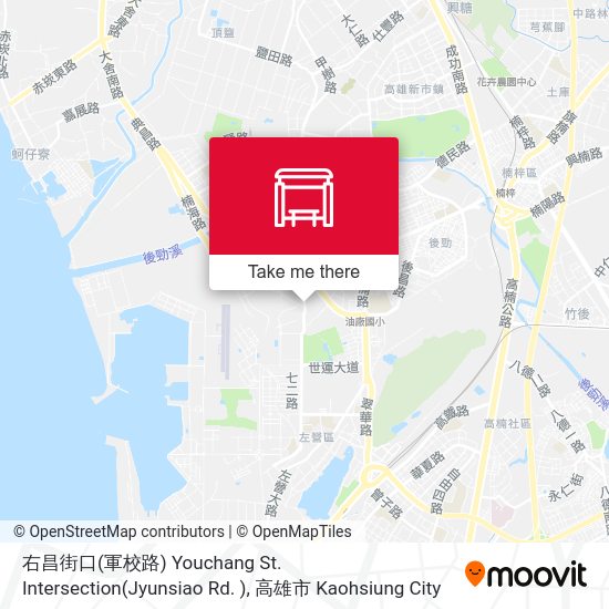 右昌街口(軍校路) Youchang St. Intersection(Jyunsiao Rd. )地圖