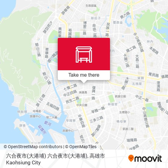 六合夜市(大港埔) 六合夜市(大港埔)地圖