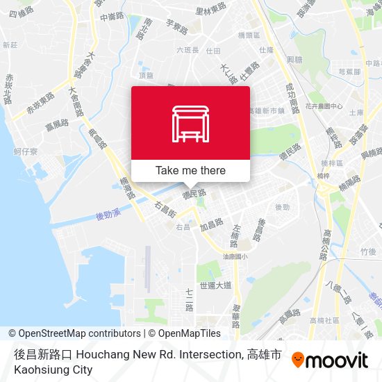 後昌新路口 Houchang New Rd. Intersection map
