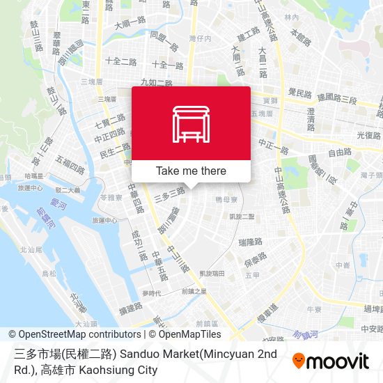三多市場(民權二路) Sanduo Market(Mincyuan 2nd Rd.)地圖