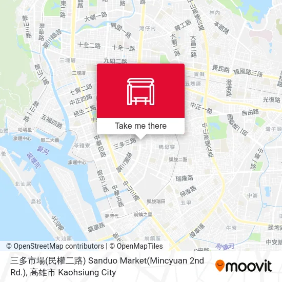 三多市場(民權二路) Sanduo Market(Mincyuan 2nd Rd.)地圖