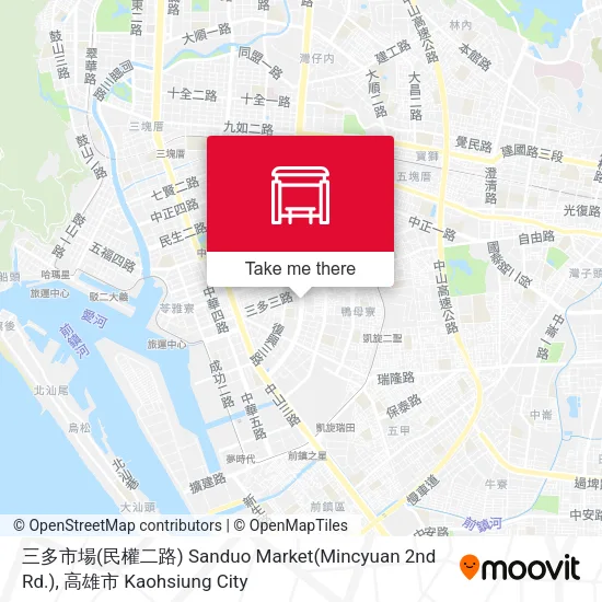 三多市場(民權二路) Sanduo Market(Mincyuan 2nd Rd.)地圖